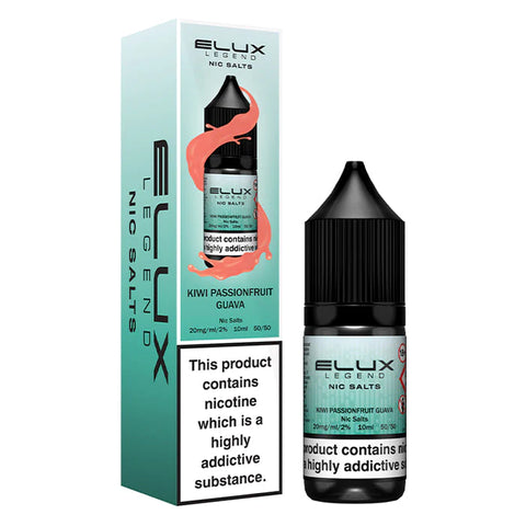 Elux Nic Salt (Legend Salts) E-Liquids - Kiwi Passionfruit Guava - 10mg